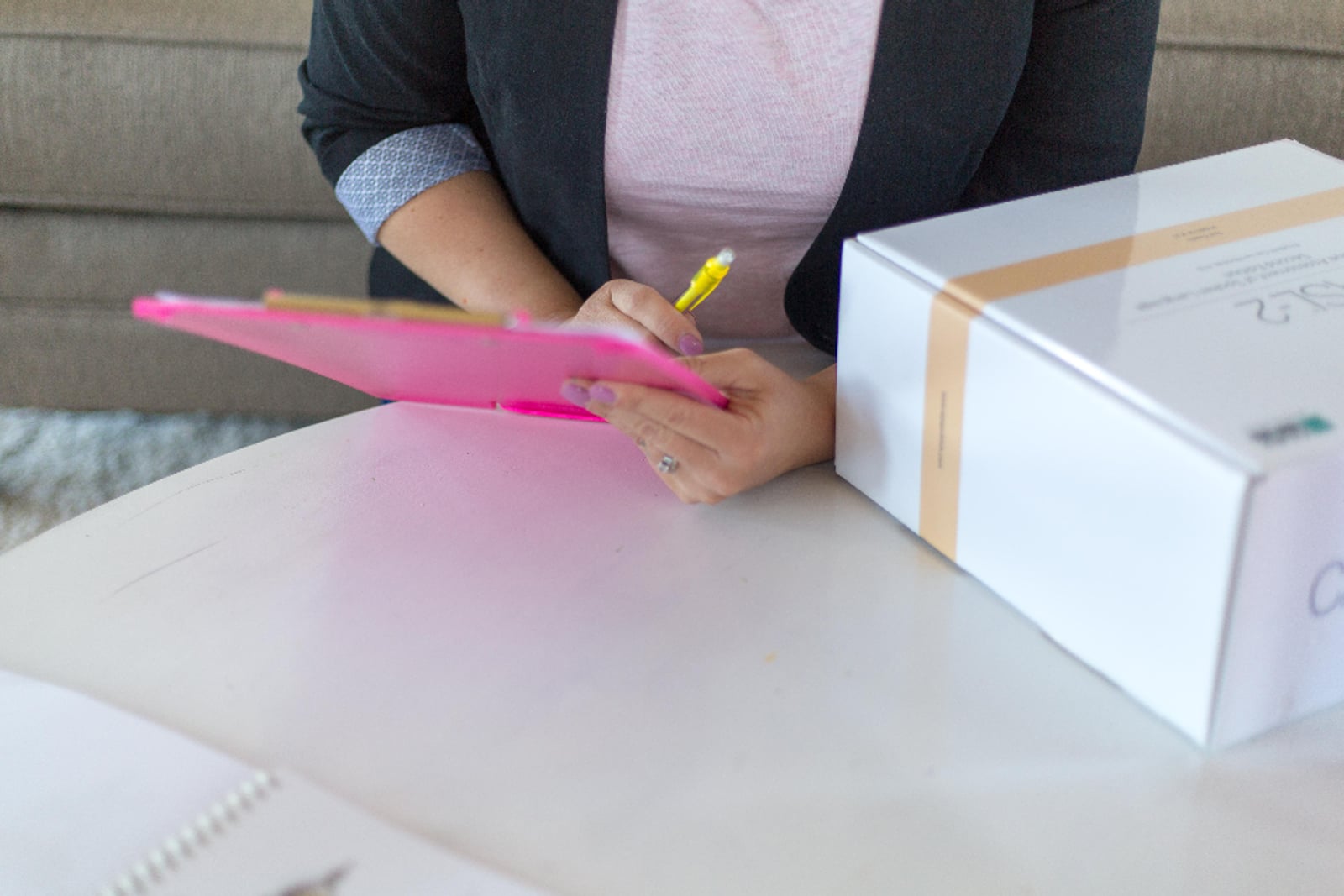 Clipboard with a short checklist
